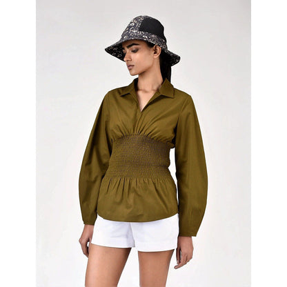 Genes Lecoanet Hemant Women Voluminous Sleeve Slim Fit Top