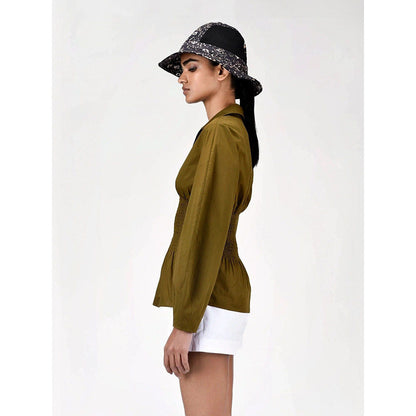 Genes Lecoanet Hemant Women Voluminous Sleeve Slim Fit Top