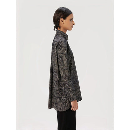 Genes Lecoanet Hemant Women Cotton Poplin Printed Shirt