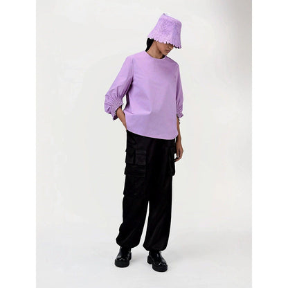 Genes Lecoanet Hemant Women Straight Fit Smocked Detail Top