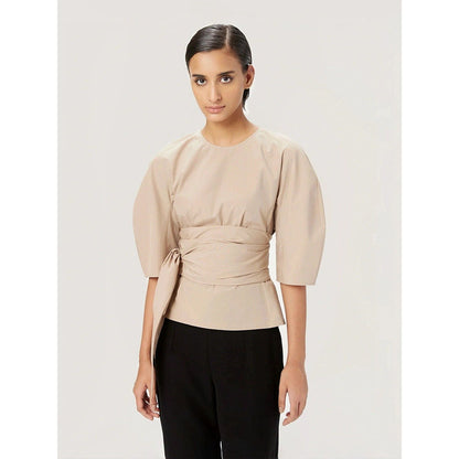 Genes Lecoanet Hemant Women Mastic Waist Tie-Up Top