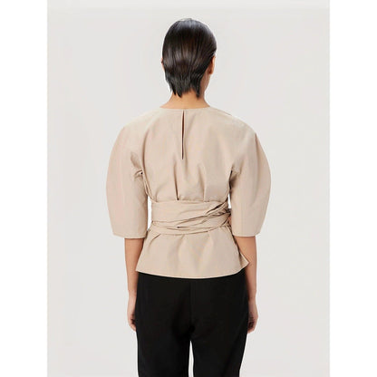 Genes Lecoanet Hemant Women Mastic Waist Tie-Up Top