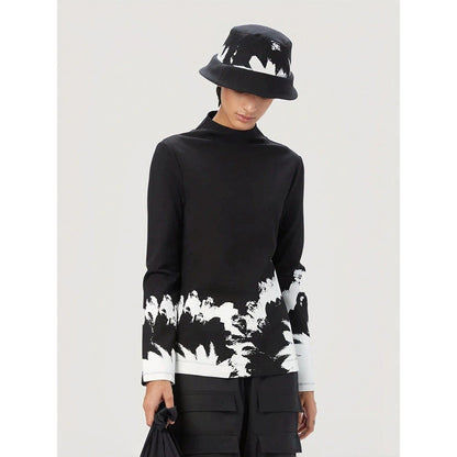 Genes Lecoanet Hemant Women Black Cotton Printed Top