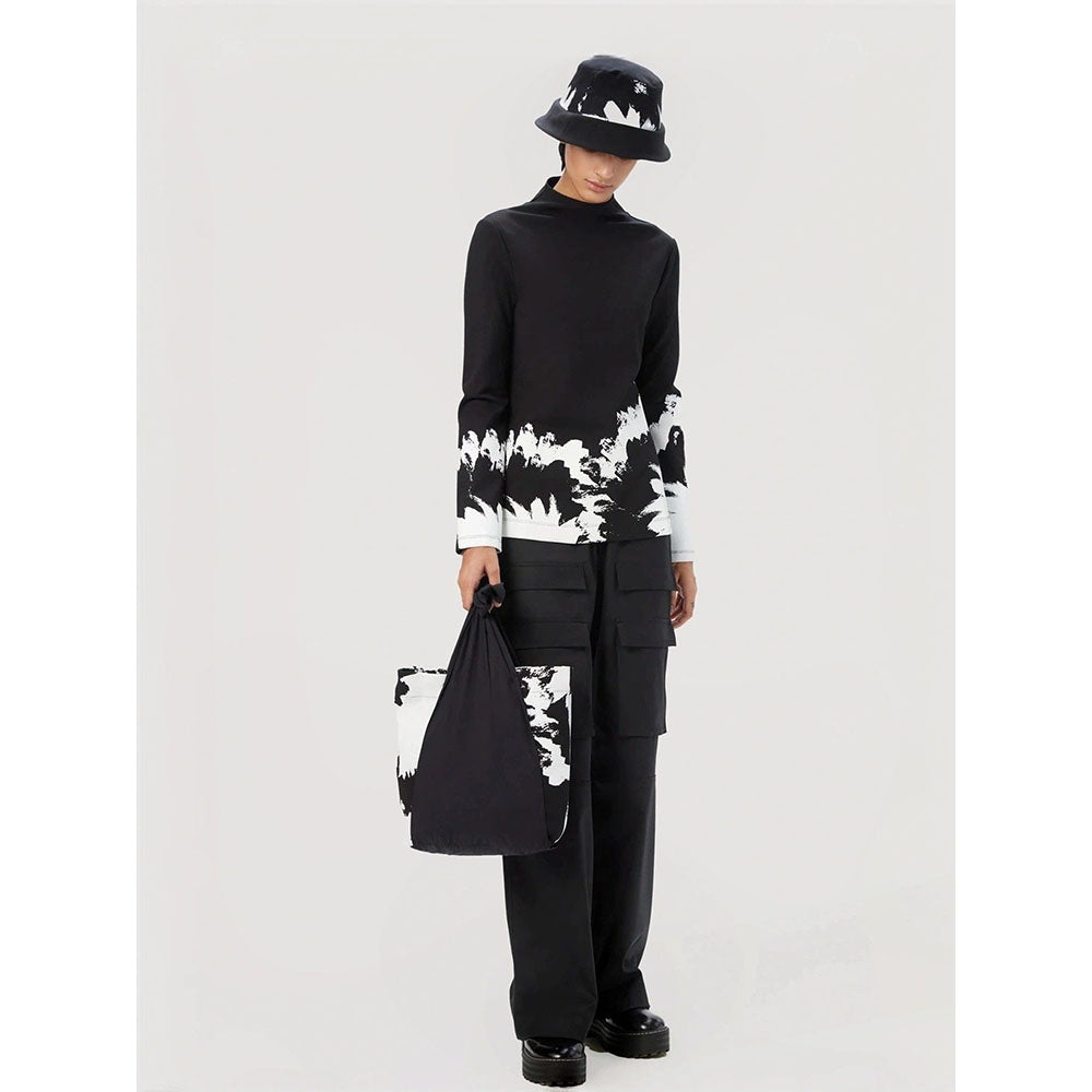 Genes Lecoanet Hemant Women Black Cotton Printed Top