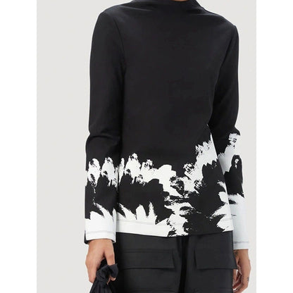 Genes Lecoanet Hemant Women Black Cotton Printed Top