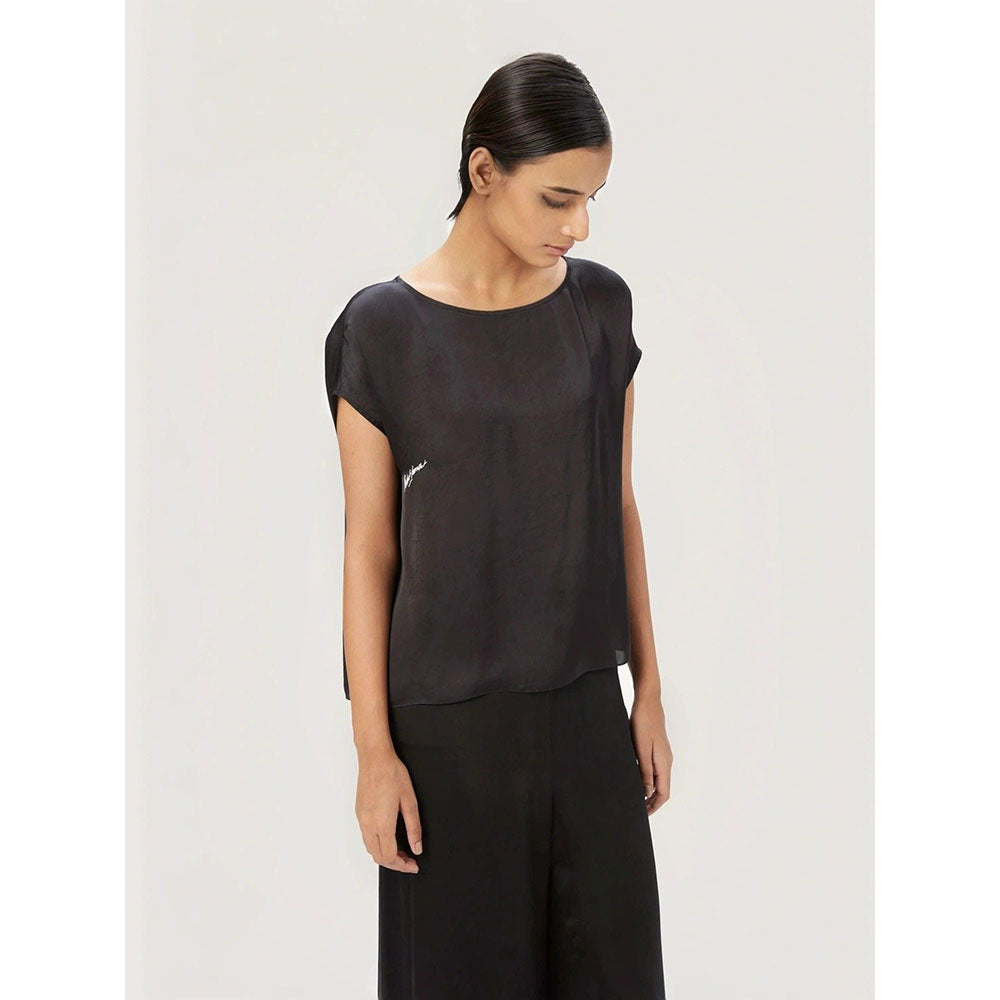 Genes Lecoanet Hemant Women Boat Neck Cap Sleeve Top