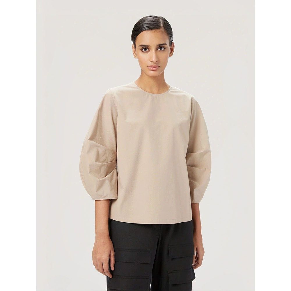 Genes Lecoanet Hemant Women Straight Fit Round Neck Top