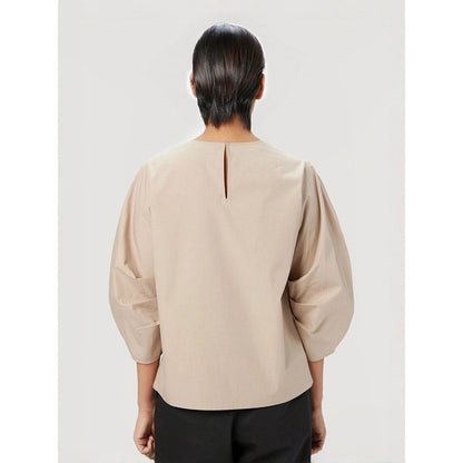 Genes Lecoanet Hemant Women Straight Fit Round Neck Top