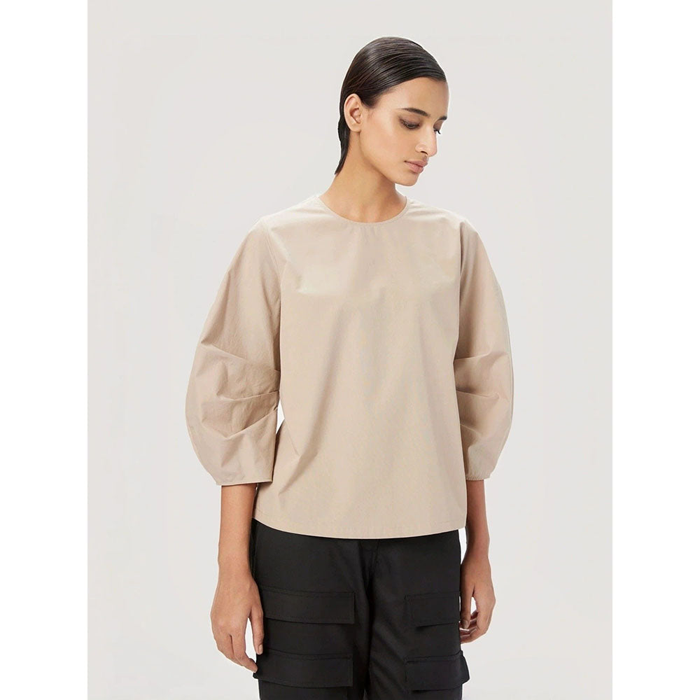 Genes Lecoanet Hemant Women Straight Fit Round Neck Top