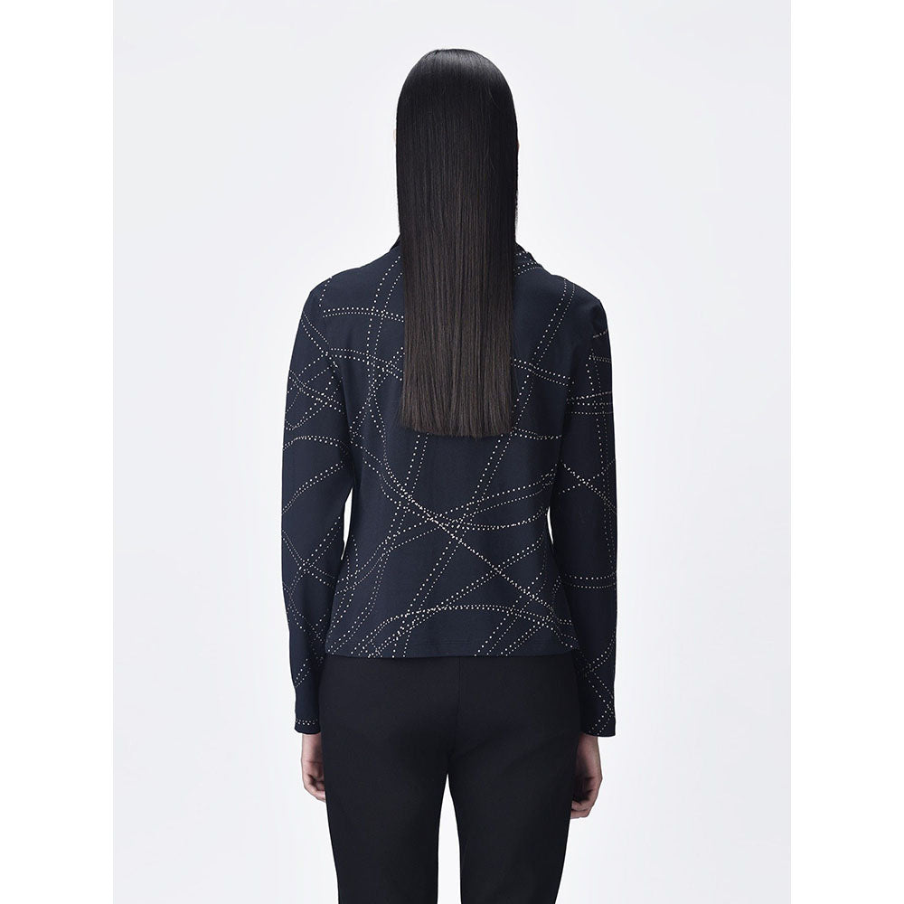 Genes Lecoanet Hemant Women High Neck Cotton Printed Top