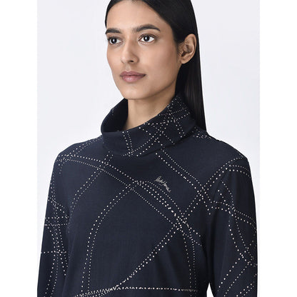 Genes Lecoanet Hemant Women High Neck Cotton Printed Top