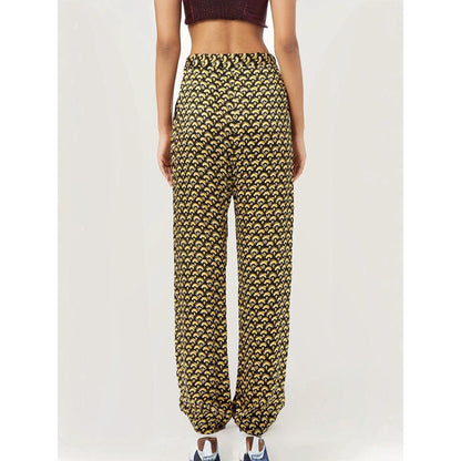 Genes Lecoanet Hemant Women Ochre Drawstring Printed Pant