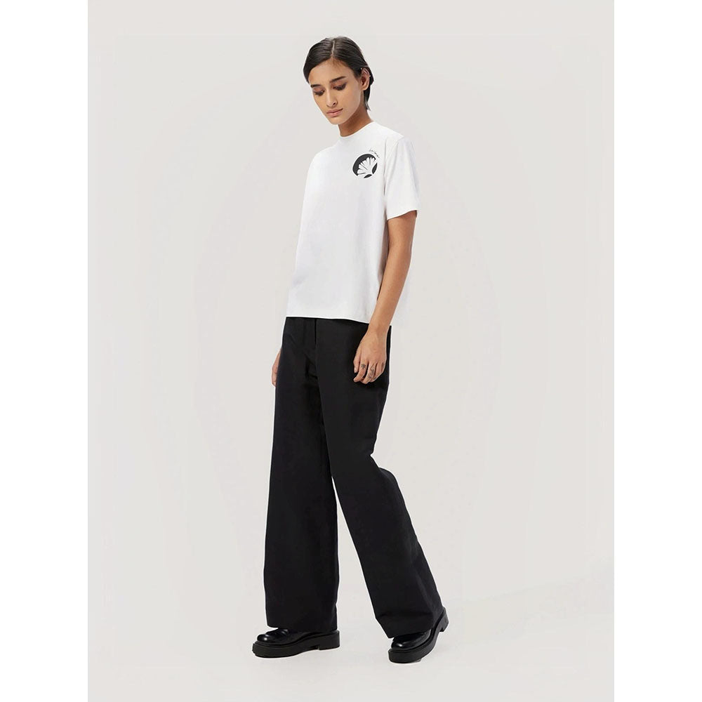 Genes Lecoanet Hemant Women Black Linen Mid Rise Pant