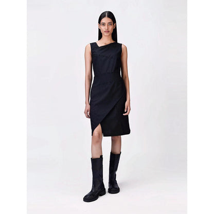 Genes Lecoanet Hemant Women Wool Blend Solid Sleeveless Dress