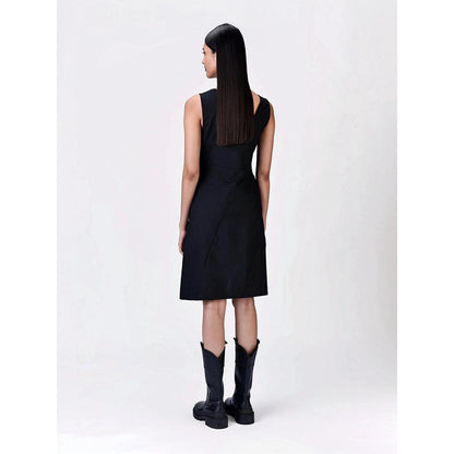 Genes Lecoanet Hemant Women Wool Blend Solid Sleeveless Dress