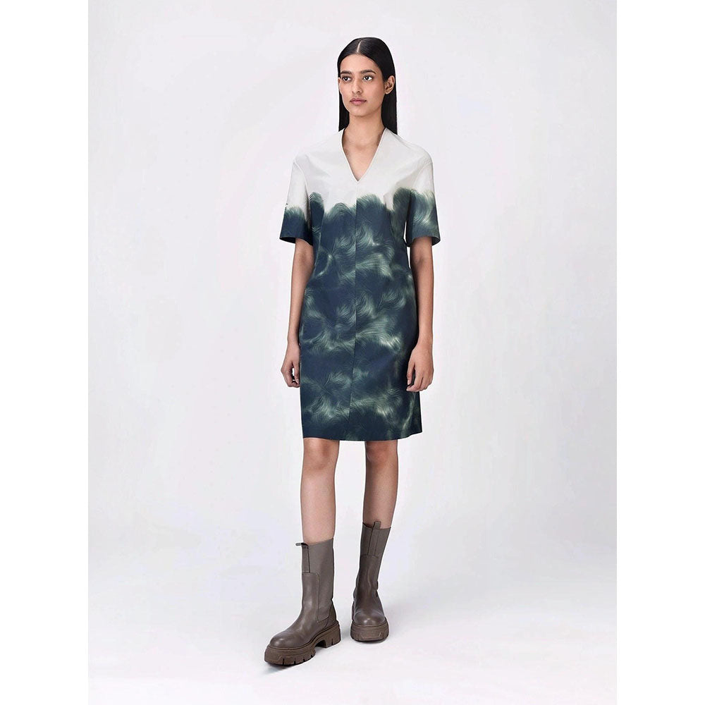 Genes Lecoanet Hemant Women Cotton V-Neck Graphic Print Dress