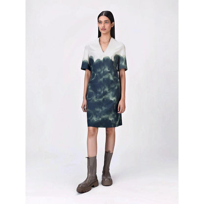 Genes Lecoanet Hemant Women Cotton V-Neck Graphic Print Dress