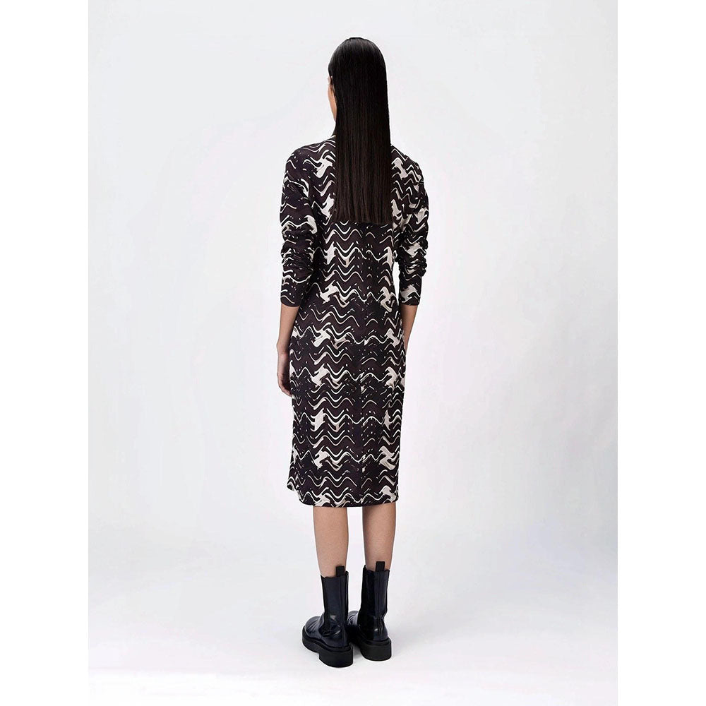 Genes Lecoanet Hemant Women Collar Neck Abstract Print Dress
