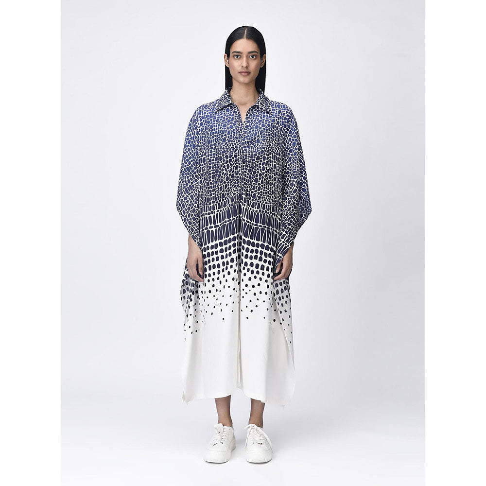 Genes Lecoanet Hemant Women's Collar Neck Printed Shirt Dress