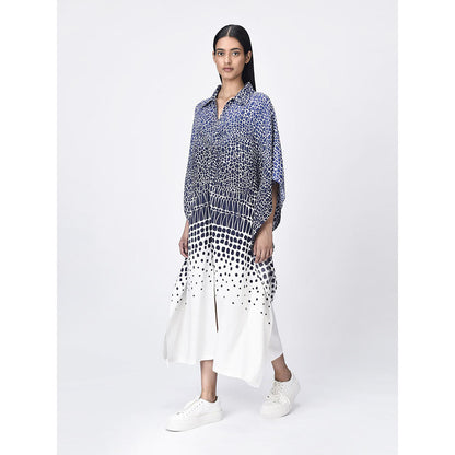 Genes Lecoanet Hemant Women's Collar Neck Printed Shirt Dress