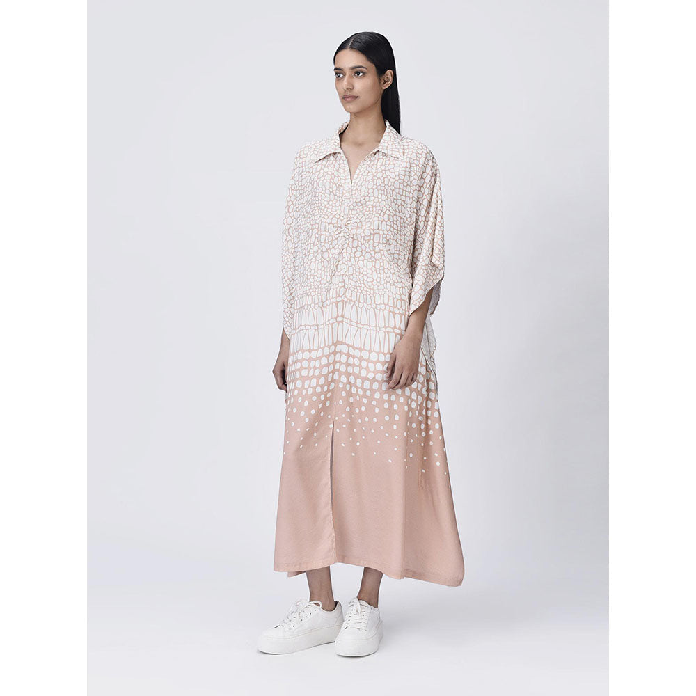 Genes Lecoanet Hemant Women's Collar Neck Printed A-Line Dress