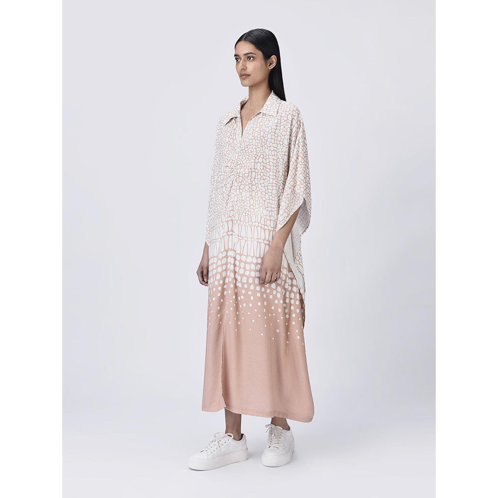 Genes Lecoanet Hemant Women's Collar Neck Printed A-Line Dress