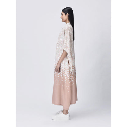 Genes Lecoanet Hemant Women's Collar Neck Printed A-Line Dress