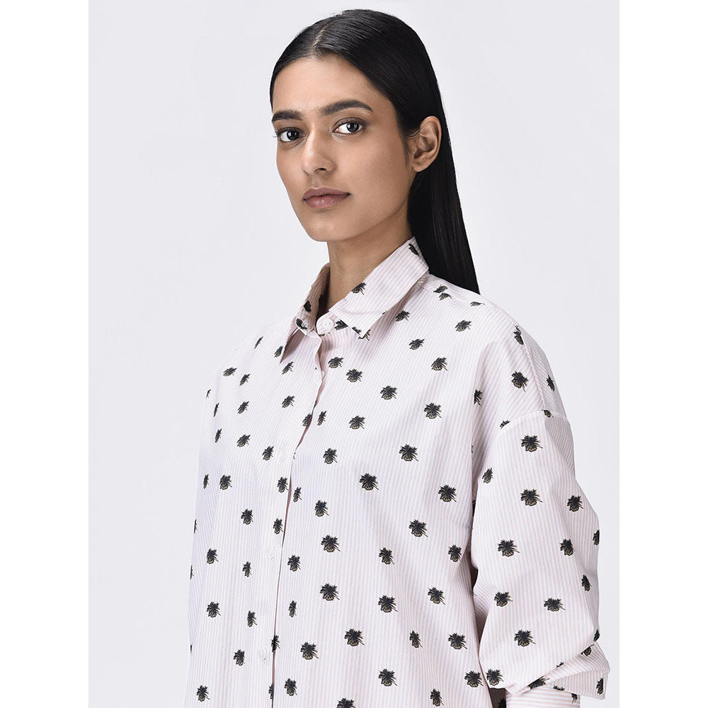 Genes Lecoanet Hemant Women's Button Closure White A-Line Dress