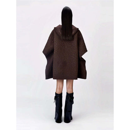 Genes Lecoanet Hemant Women's Cotton Hooded Embroidered Self Design Kimono Sleeves Top