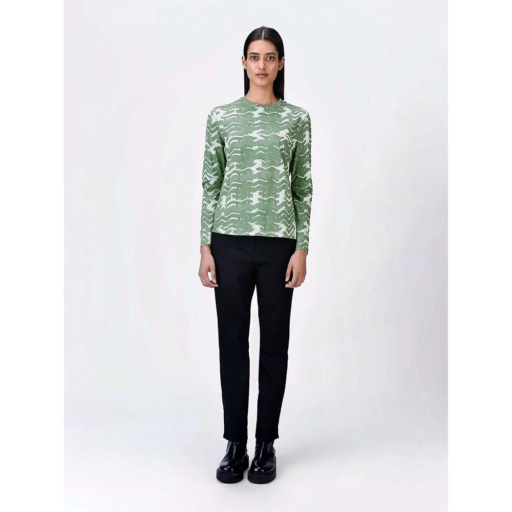 Genes Lecoanet Hemant Women's Jersey Round Neck Printed Full Sleeves T-shirt