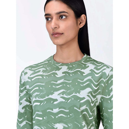 Genes Lecoanet Hemant Women's Jersey Round Neck Printed Full Sleeves T-shirt