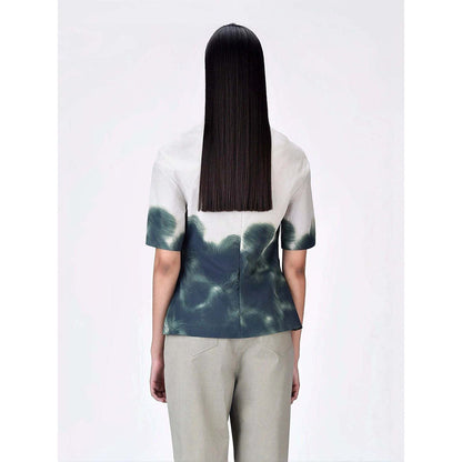 Genes Lecoanet Hemant Women's Cotton V-Neck Printed Half Sleeves Top