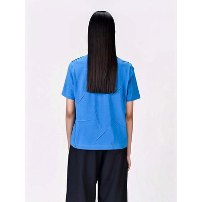 Genes Lecoanet Hemant Women's Cotton Round Neck Solid Half Sleeves T-shirt