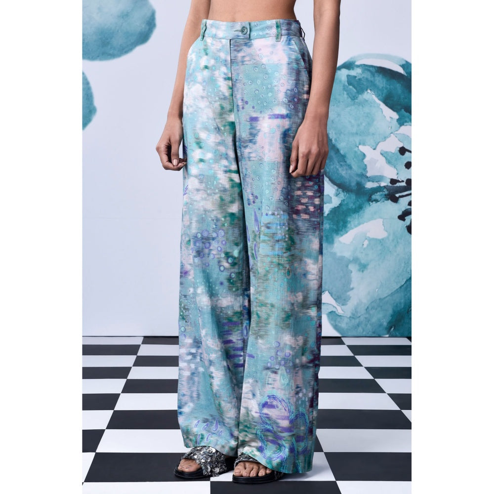 Genes Lecoanet Hemant Pool of Tear Trouser- Nile Green