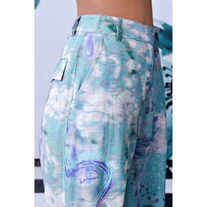 Genes Lecoanet Hemant Pool of Tear Trouser- Nile Green