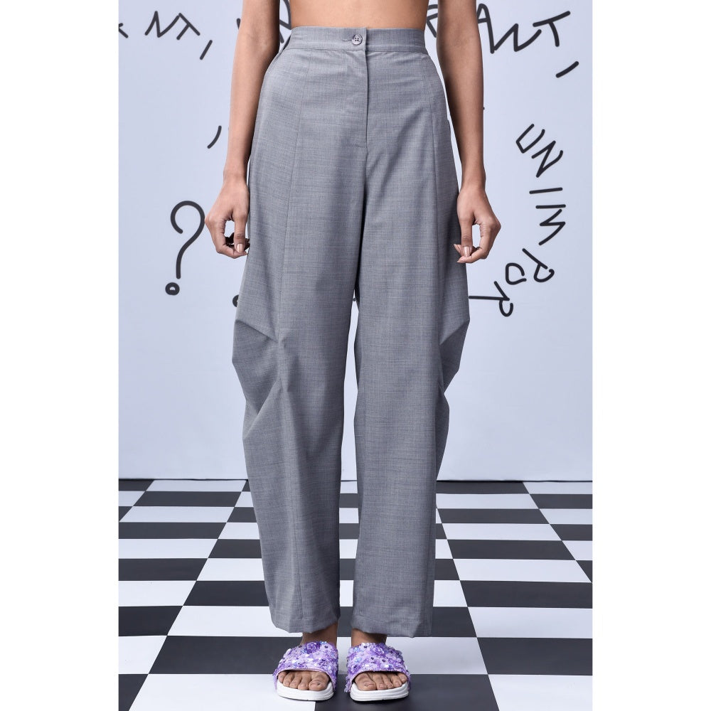 Genes Lecoanet Hemant Side Pleat Trouser- Pearl Grey