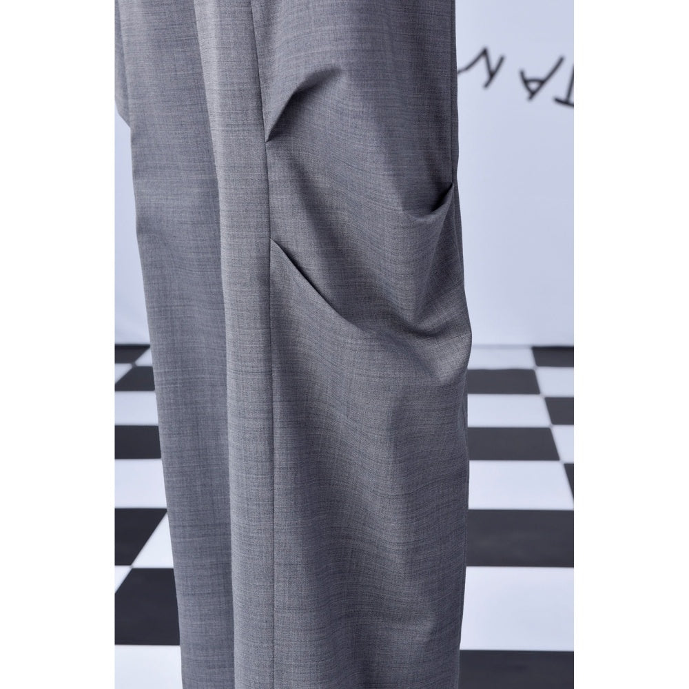 Genes Lecoanet Hemant Side Pleat Trouser- Pearl Grey