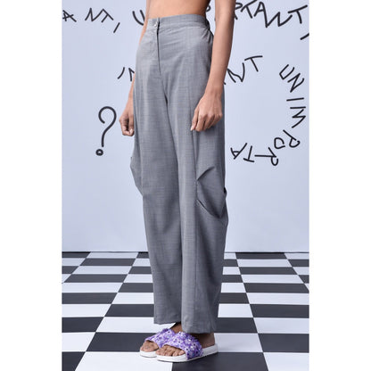 Genes Lecoanet Hemant Side Pleat Trouser- Pearl Grey
