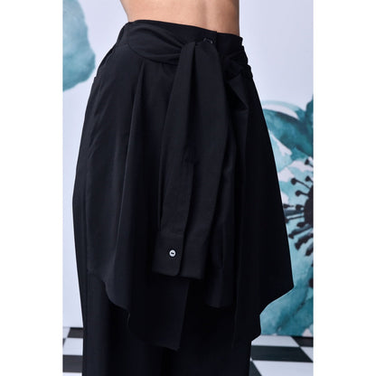 Genes Lecoanet Hemant Wool Deconstructed Pant- Black