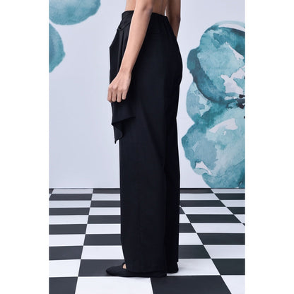 Genes Lecoanet Hemant Wool Deconstructed Pant- Black