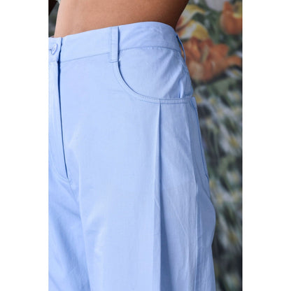 Genes Lecoanet Hemant Cotton Twill Trouser- Light Blue