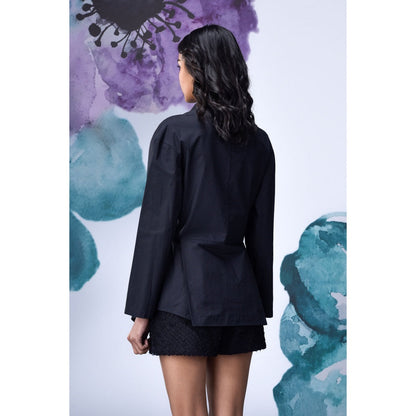 Genes Lecoanet Hemant Deconstructed Solid Shirt Black