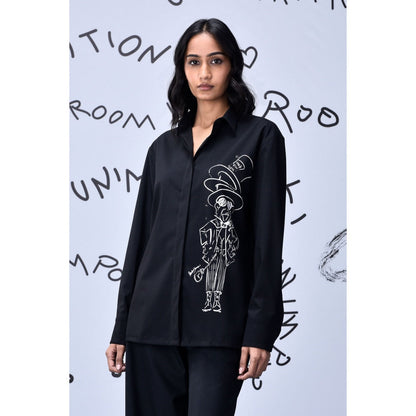 Genes Lecoanet Hemant Black Mad Hatter Wool Shirt