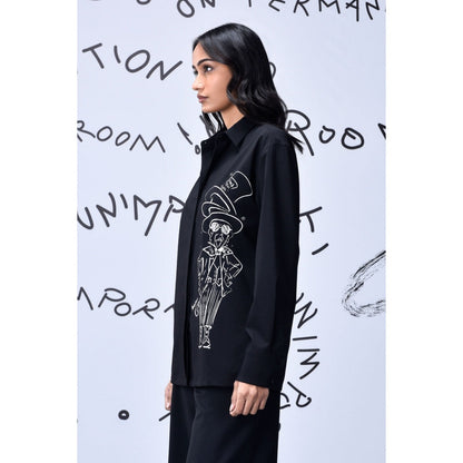 Genes Lecoanet Hemant Black Mad Hatter Wool Shirt