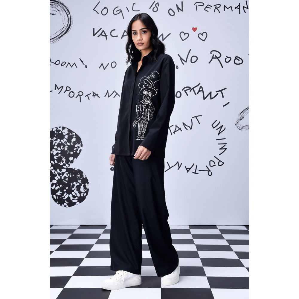 Genes Lecoanet Hemant Black Mad Hatter Wool Shirt
