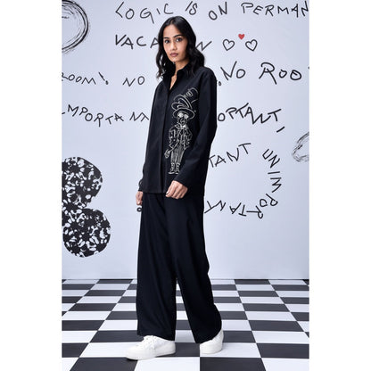 Genes Lecoanet Hemant Black Mad Hatter Wool Shirt