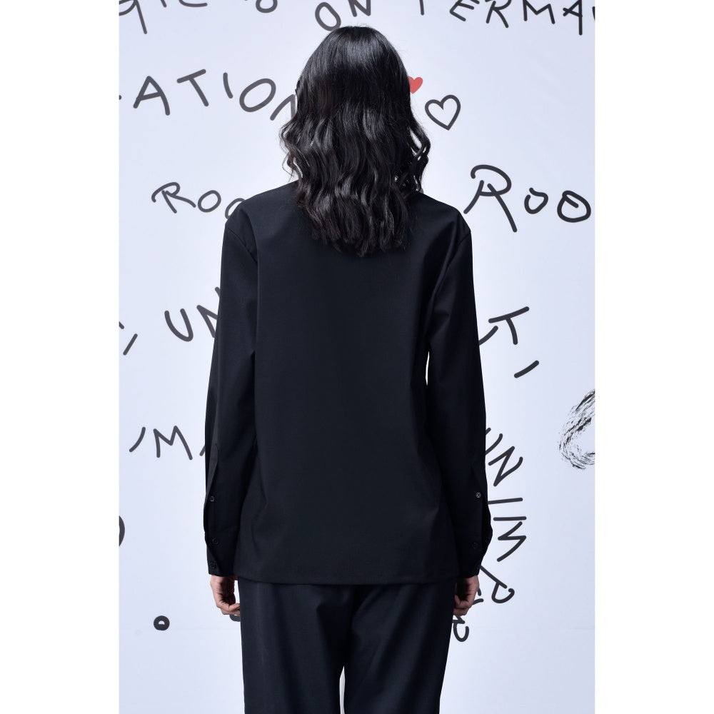 Genes Lecoanet Hemant Black Mad Hatter Wool Shirt