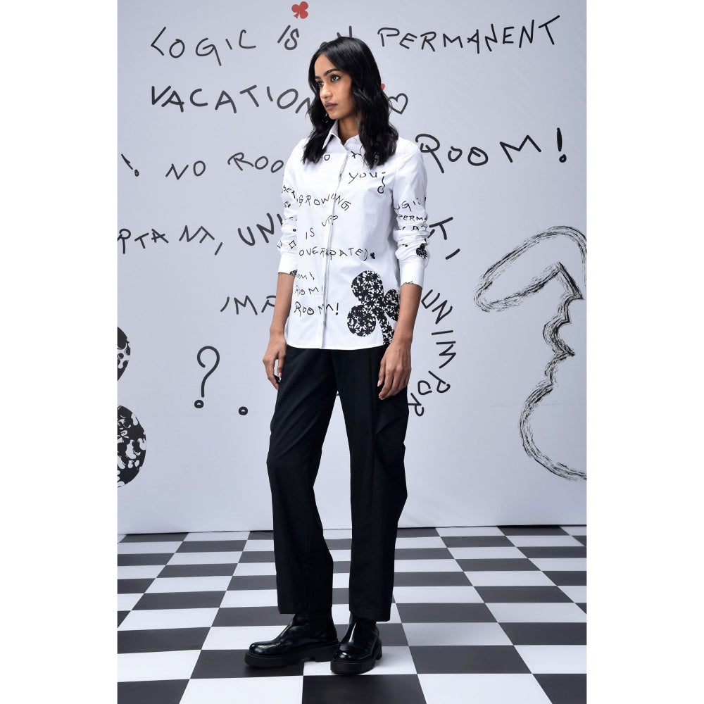 Genes Lecoanet Hemant Women Scribble Text Printed Shirt