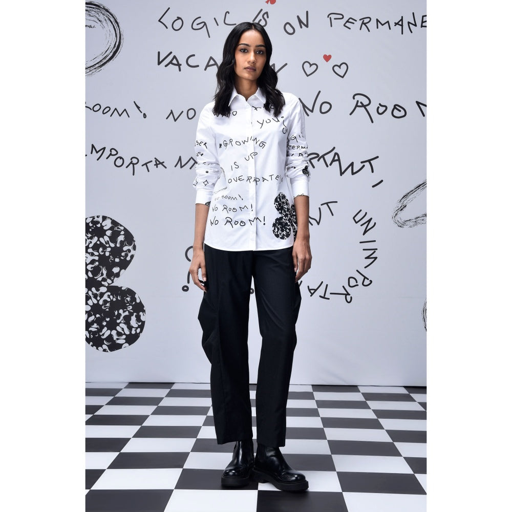Genes Lecoanet Hemant Women Scribble Text Printed Shirt