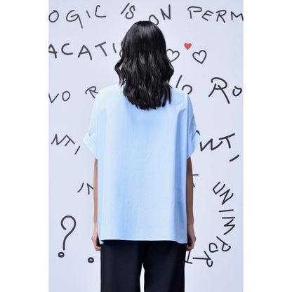 Genes Lecoanet Hemant Rabbit Texture Top- Light Blue